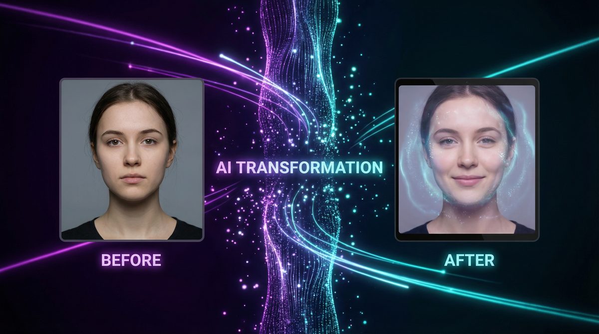 Пример анимации лица на портрете